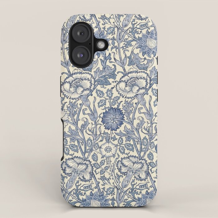 William Morris Pink and Rose China Blue Toile iPhone Case Gallery Image 1