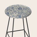 William Morris Pink and Rose China Blue Toile Stool Gallery Image 2