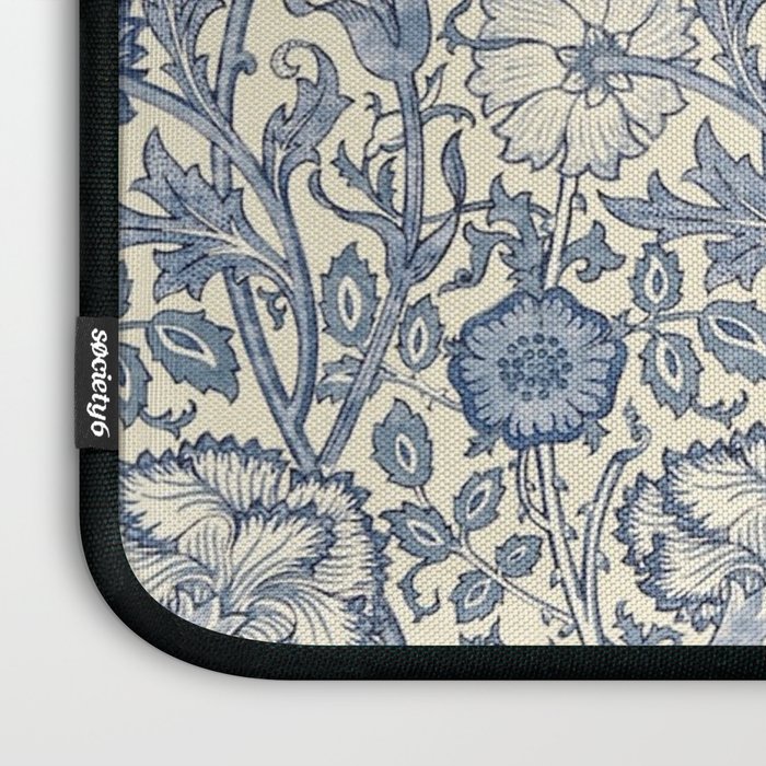 William Morris Pink and Rose China Blue Toile Laptop Sleeve Gallery Image 3