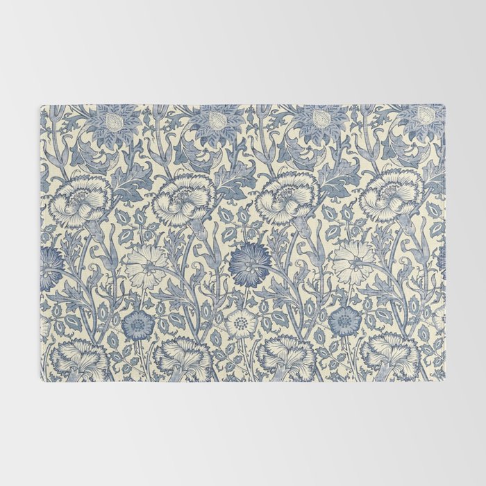 William Morris Pink and Rose China Blue Toile Rug Gallery Image 2