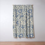 William Morris Pink and Rose China Blue Toile Window Curtain Gallery Image 3