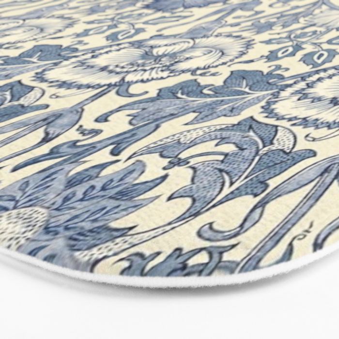 William Morris Pink and Rose China Blue Toile Bath Mat Gallery Image 3