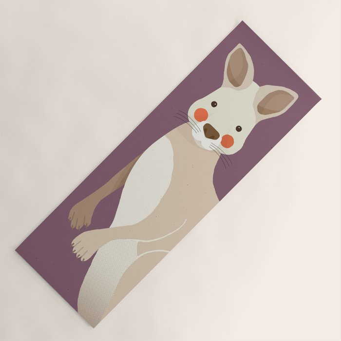 Kangaroo, Animal Portrait Yoga Mat Gallery Image 1
