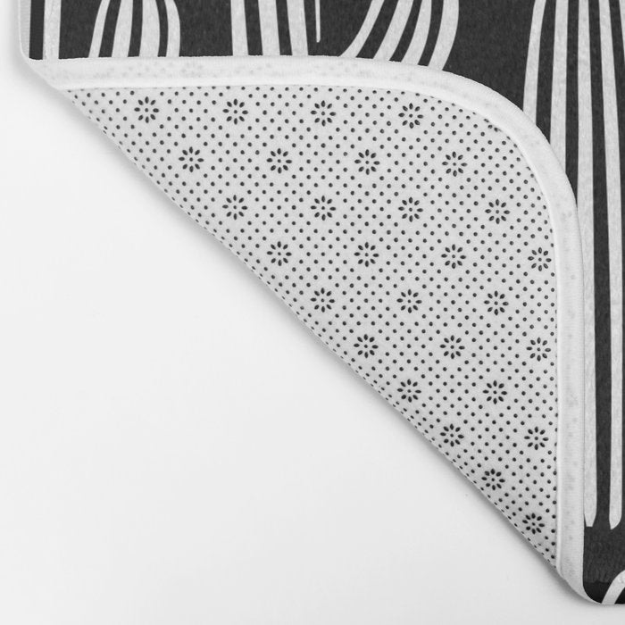 Cactus plant doodle art pattern Bath Mat Gallery Image 2