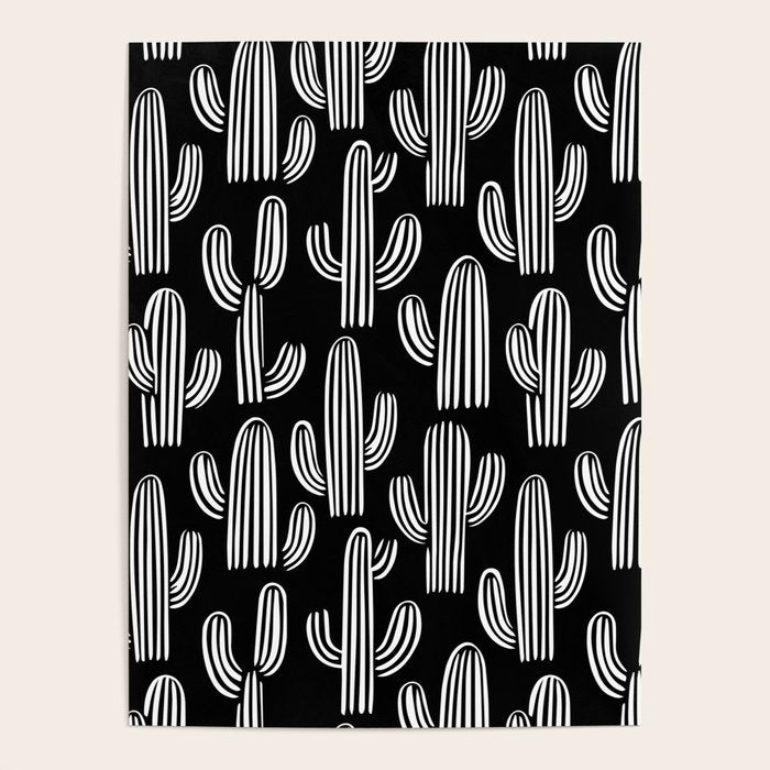 Cactus plant doodle art pattern Poster Gallery Image 4