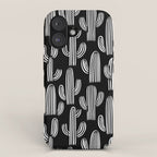 Cactus plant doodle art pattern iPhone Case Gallery Image 1