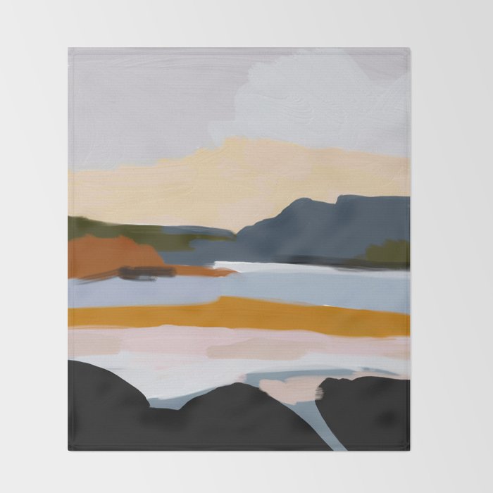 abstract silence Throw Blanket Gallery Image 2
