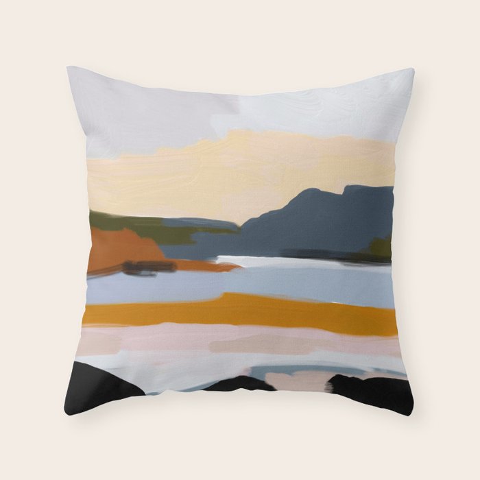abstract silence Throw Pillow Gallery Image 1