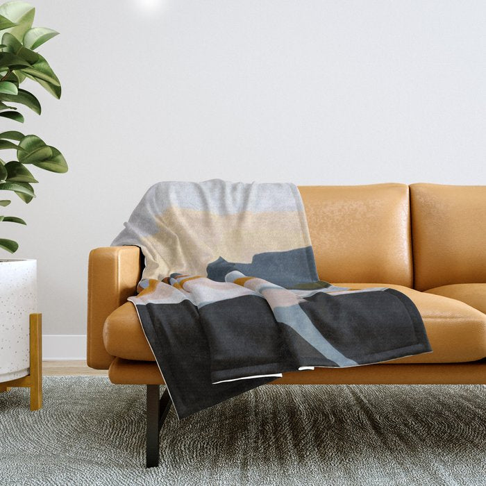 abstract silence Throw Blanket Gallery Image 1