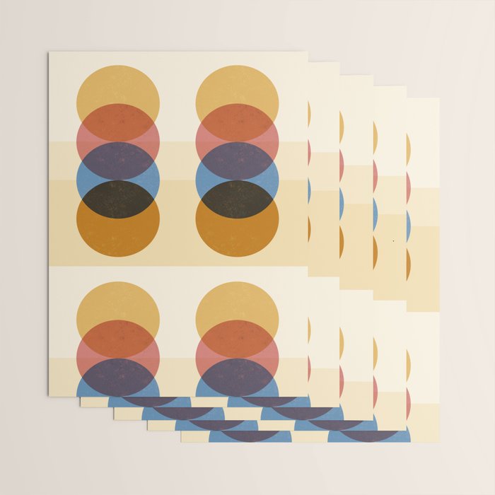 Abstraction_SUNRISE_SUNSET_CIRCLE_RISING_COLORFUL_POP_ART_0425A Wrapping Paper Gallery Image 3