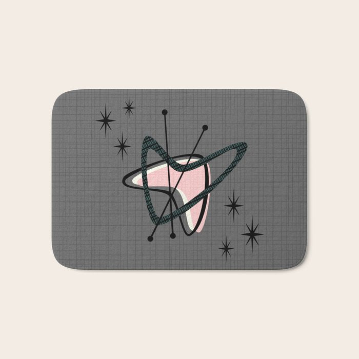 Atomic Boomerangs & Starbursts Bath Mat Gallery Image 1