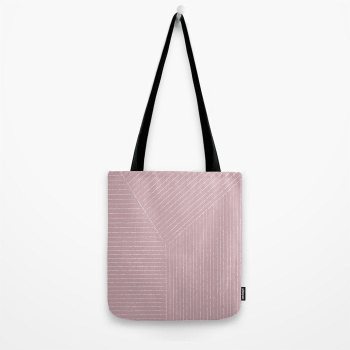 Lines (Dusty Lilac) Tote Bag Gallery Image 2