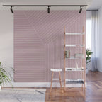 Lines (Dusty Lilac) Wall Mural Gallery Image 1