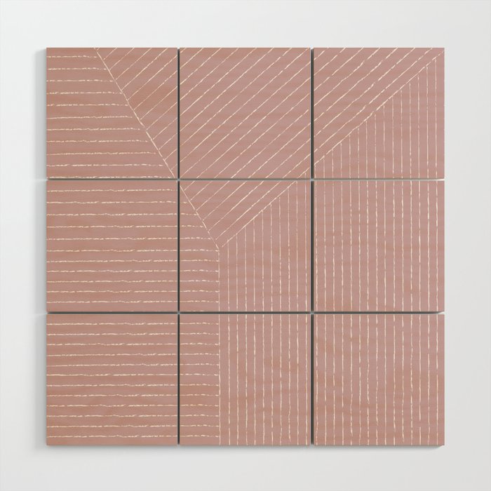Lines (Dusty Lilac) Wood Wall Art Gallery Image 1