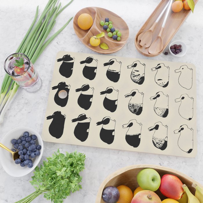 Studies of heredity in rabbits- William E.Castle - 1919 Cute Bunny Pattern Cutting Board Gallery Image 2