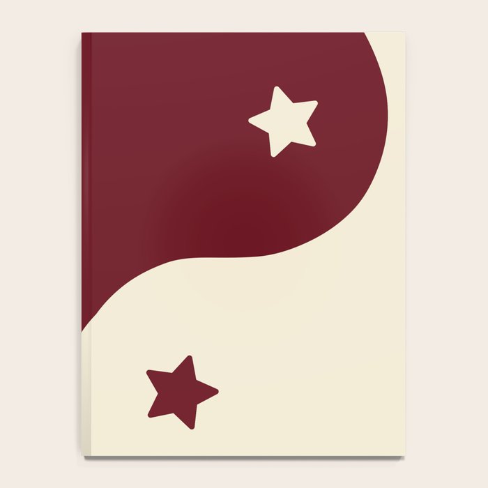 Smoke Cherry Yin Yang Stars Notebook Gallery Image 4