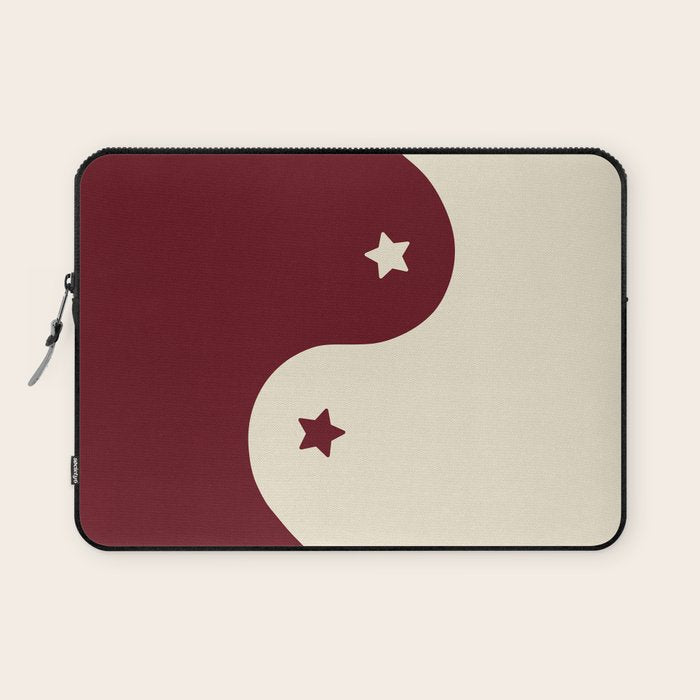 Smoke Cherry Yin Yang Stars Laptop Sleeve Gallery Image 1
