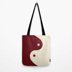 Smoke Cherry Yin Yang Stars Tote Bag Gallery Image 2