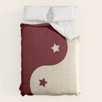 Smoke Cherry Yin Yang Stars Comforter Gallery Image 6