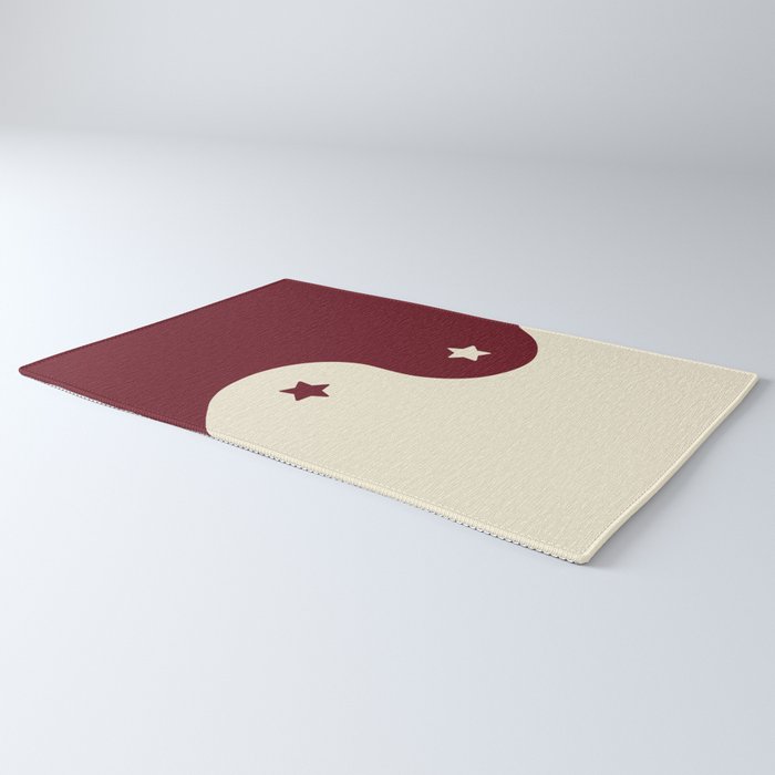 Smoke Cherry Yin Yang Stars Rug Gallery Image 3