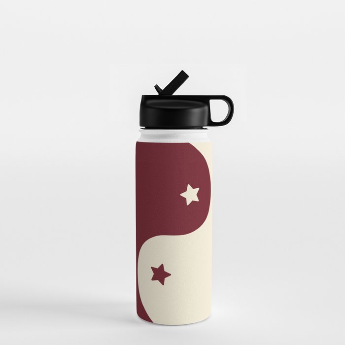 Smoke Cherry Yin Yang Stars Water Bottle Gallery Image 1