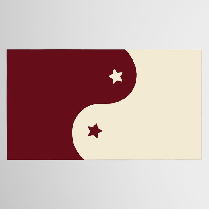 Smoke Cherry Yin Yang Stars Tablecloth Gallery Image 2