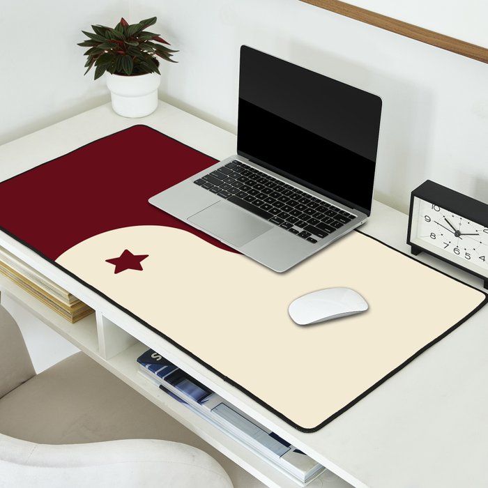 Smoke Cherry Yin Yang Stars Desk Mat Gallery Image 2