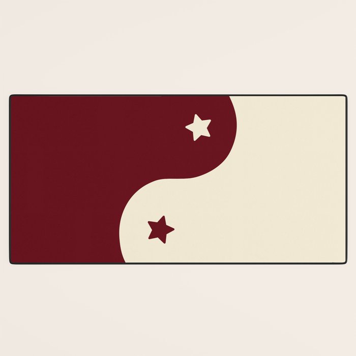 Smoke Cherry Yin Yang Stars Desk Mat Gallery Image 3
