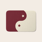 Smoke Cherry Yin Yang Stars Bath Mat Gallery Image 1