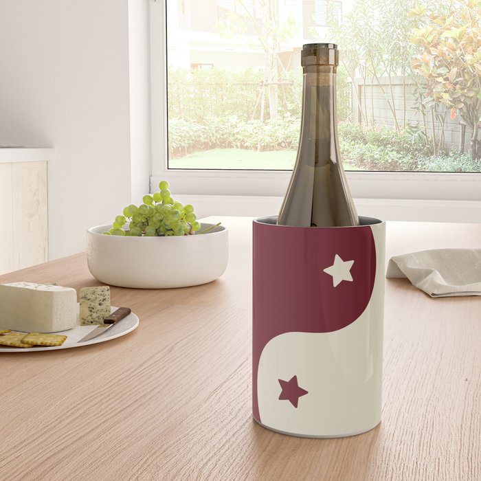 Smoke Cherry Yin Yang Stars Wine Chiller Gallery Image 4
