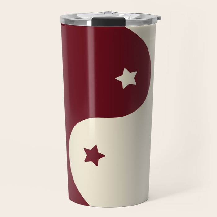 Smoke Cherry Yin Yang Stars Travel Mug Gallery Image 1