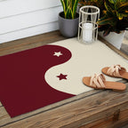 Smoke Cherry Yin Yang Stars Outdoor Rug Gallery Image 2