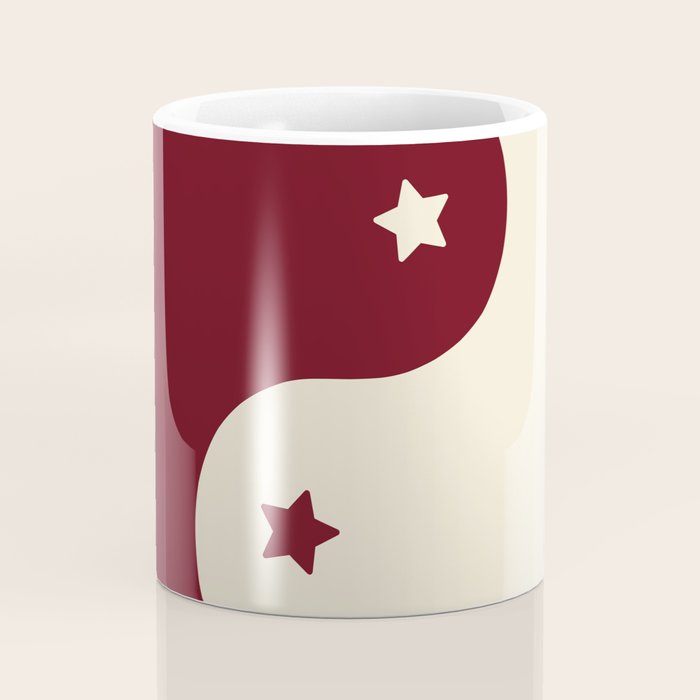 Smoke Cherry Yin Yang Stars Coffee Mug Gallery Image 4