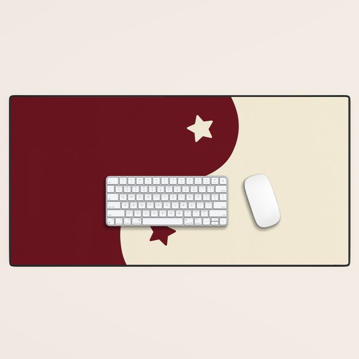 Smoke Cherry Yin Yang Stars Desk Mat Gallery Image 1