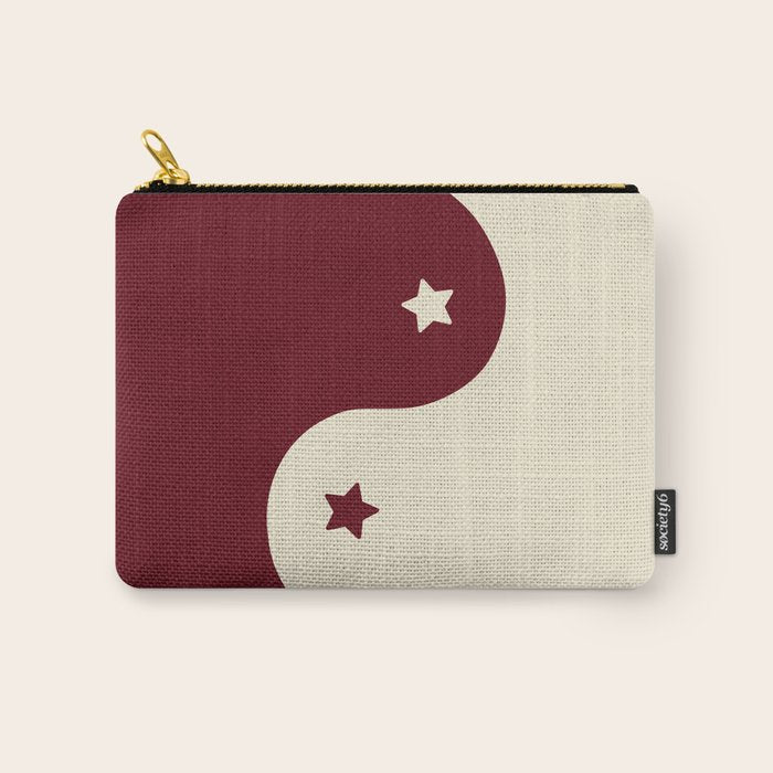 Smoke Cherry Yin Yang Stars Carry All Pouch Gallery Image 1