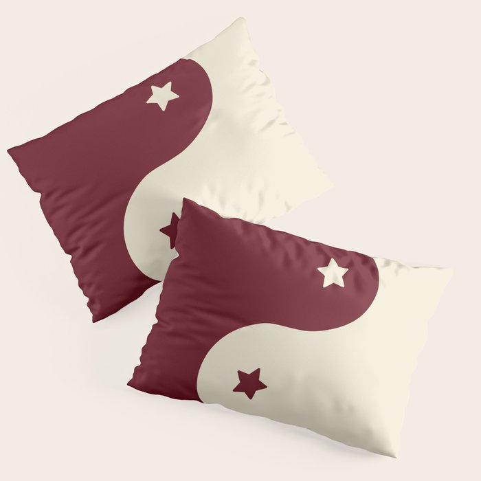 Smoke Cherry Yin Yang Stars Pillow Sham Gallery Image 3