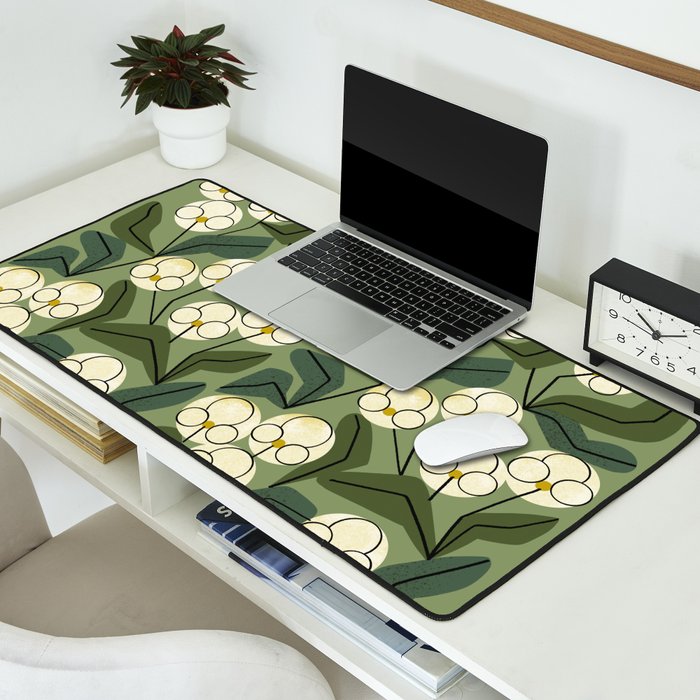 White Orchids Desk Mat Gallery Image 2