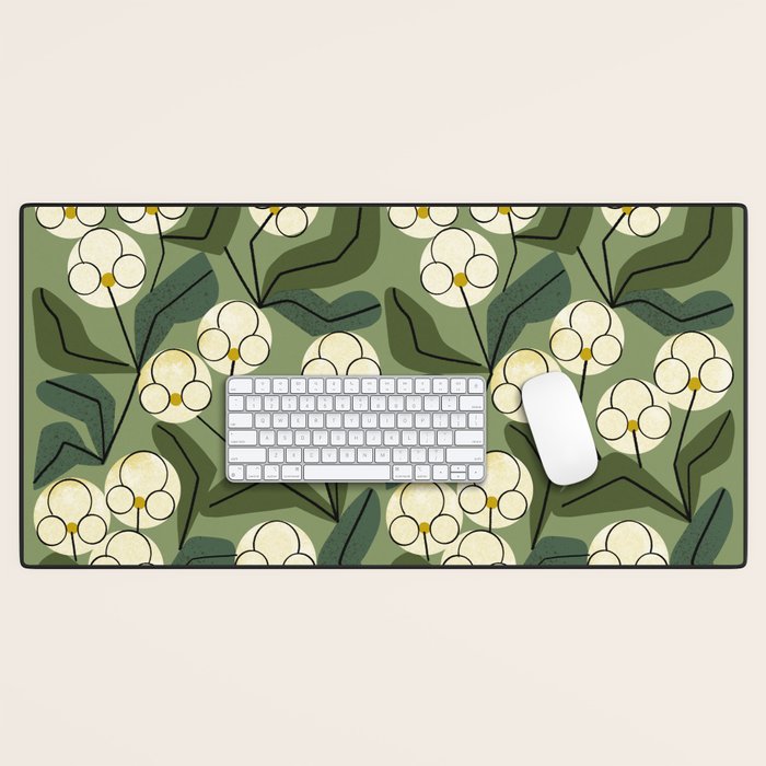 White Orchids Desk Mat Gallery Image 1