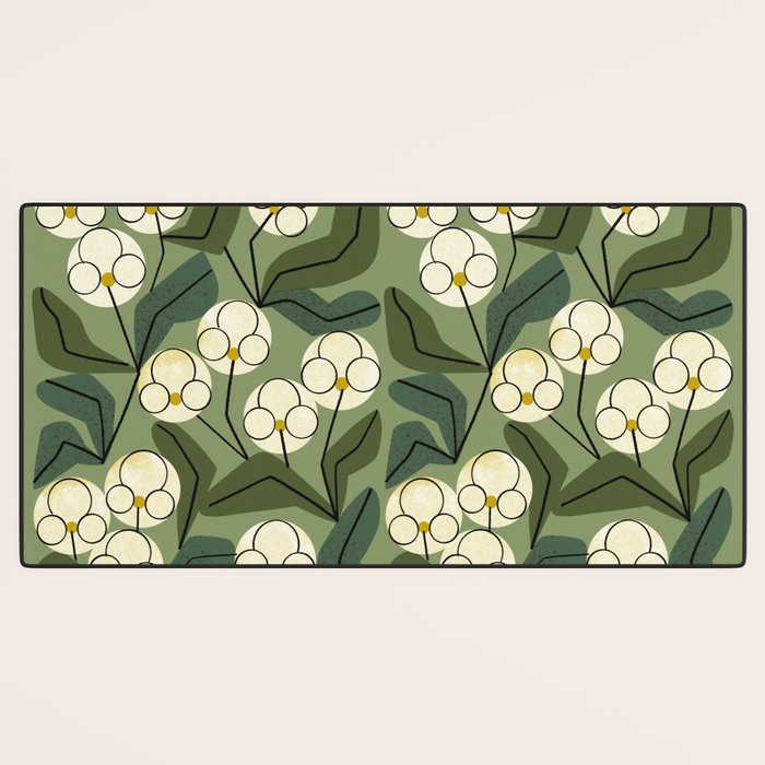 White Orchids Desk Mat Gallery Image 3