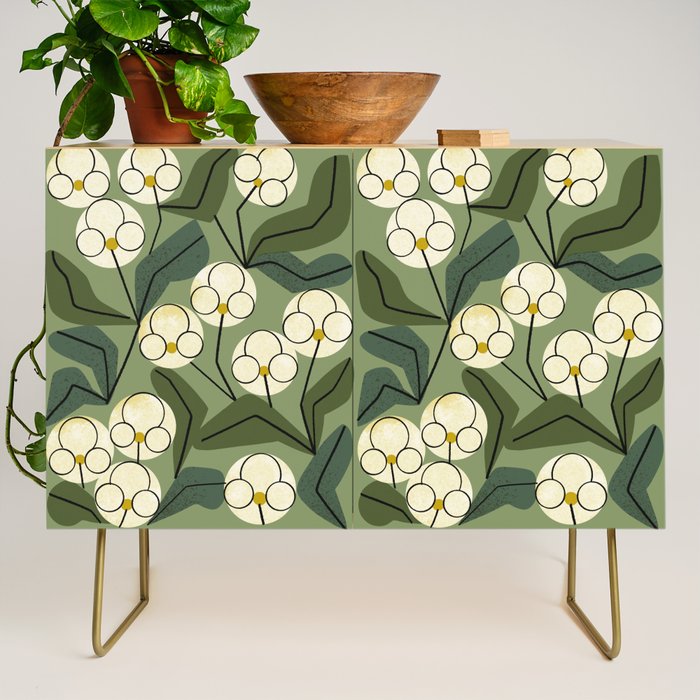 White Orchids Credenza Gallery Image 1
