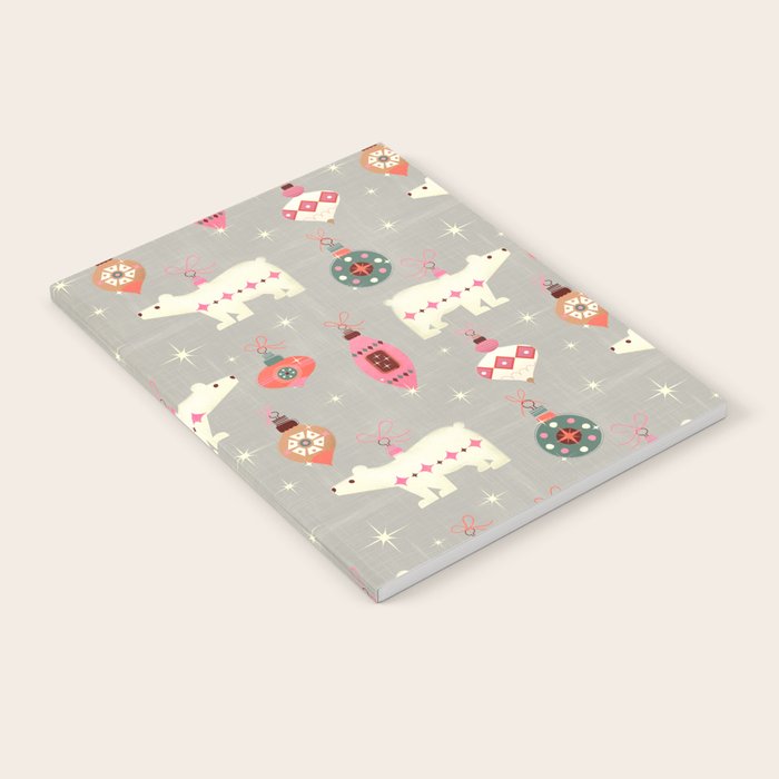 Festive Ornaments And Polar Bear Notebook Gallery Image 1
