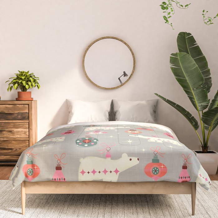 Festive Ornaments And Polar Bear Comforter Gallery Image 3