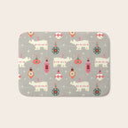 Festive Ornaments And Polar Bear Bath Mat Gallery Image 1
