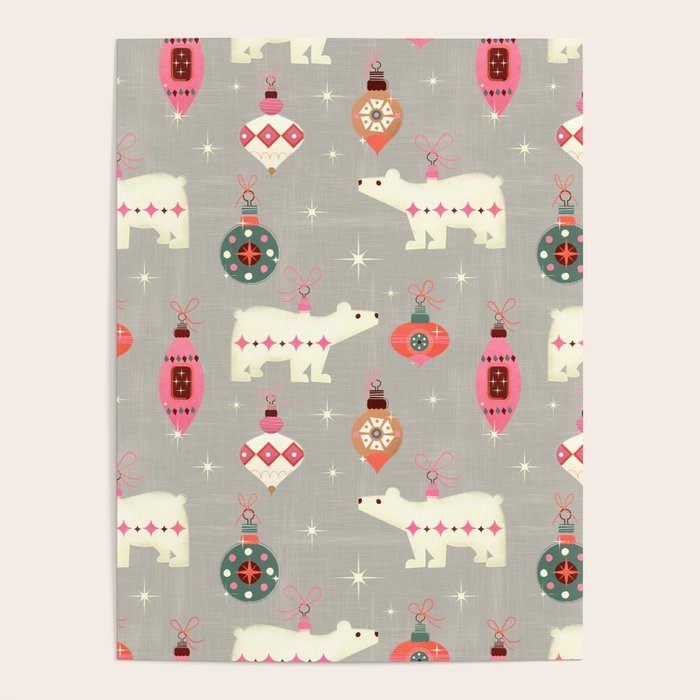 Festive Ornaments And Polar Bear Poster Gallery Image 4