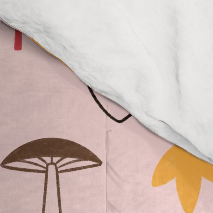 Foraged Mushrooms and Fall Acorns Comforter Gallery Image 4