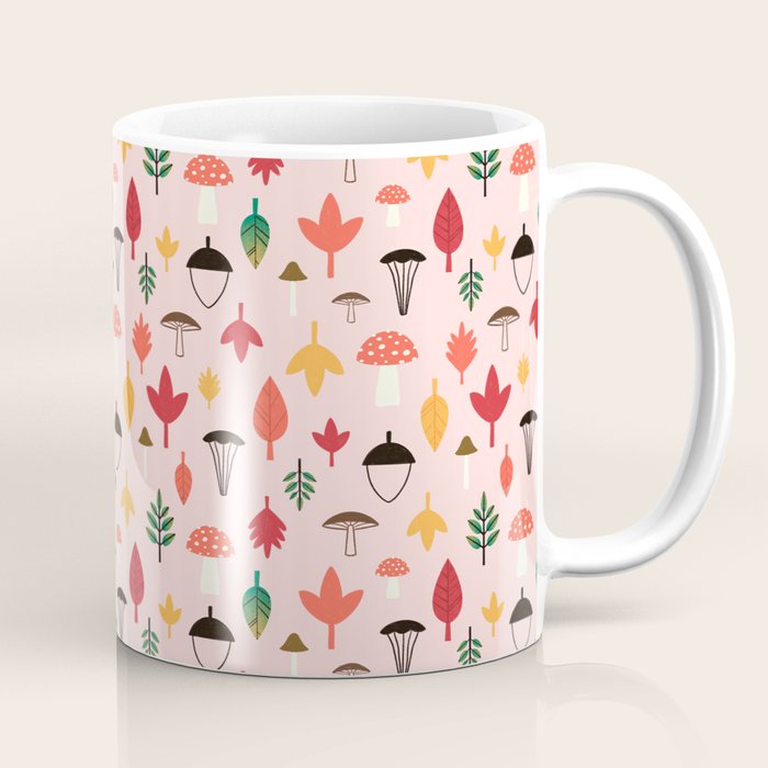 Foraged Mushrooms and Fall Acorns Coffee Mug Gallery Image 1