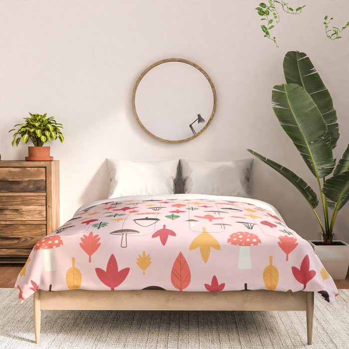 Foraged Mushrooms and Fall Acorns Comforter Gallery Image 3