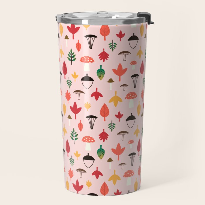 Foraged Mushrooms and Fall Acorns Travel Mug Gallery Image 2
