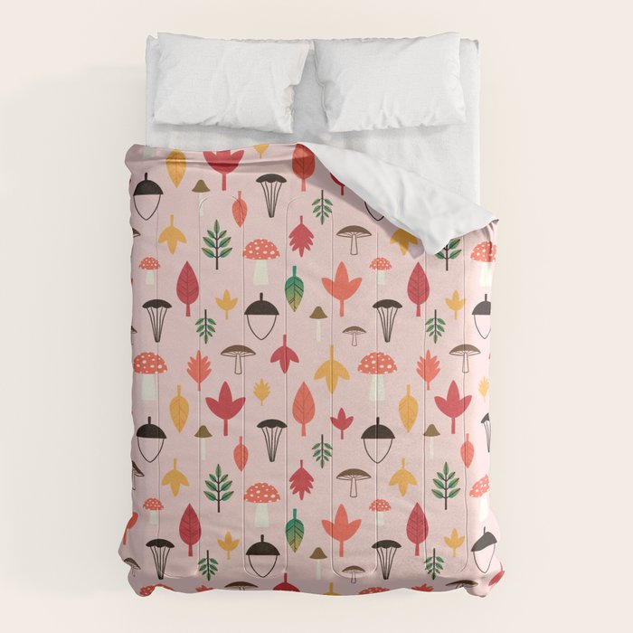 Foraged Mushrooms and Fall Acorns Comforter Gallery Image 6