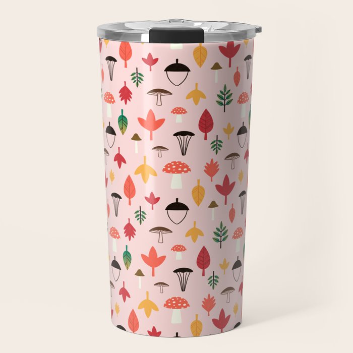 Foraged Mushrooms and Fall Acorns Travel Mug Gallery Image 1